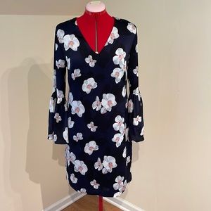 Banana Republic v-neck, ruffle sleeved dress